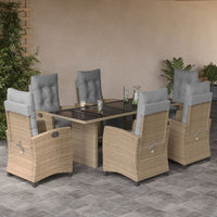7-Delige Tuinset Met Kussens Poly Rattan
