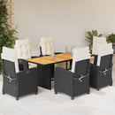 7-Delige Tuinset Met Kussens Poly Rattan