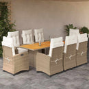 7-Delige Tuinset Met Kussens Poly Rattan