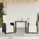 5-Delige Tuinset Met Kussens Poly Rattan Zwart