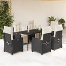 5-Delige Tuinset Met Kussens Poly Rattan Zwart