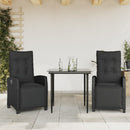 5-Delige Tuinset Met Kussens Poly Rattan Zwart