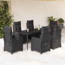 5-Delige Tuinset Met Kussens Poly Rattan Zwart