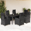 5-Delige Tuinset Met Kussens Poly Rattan Zwart