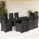 5-Delige Tuinset Met Kussens Poly Rattan Zwart
