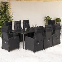 5-Delige Tuinset Met Kussens Poly Rattan Zwart