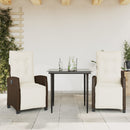 5-Delige Tuinset Met Kussens Poly Rattan Bruin