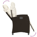 5-Delige Tuinset Met Kussens Poly Rattan Bruin