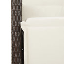 5-Delige Tuinset Met Kussens Poly Rattan Bruin