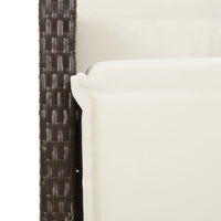 5-Delige Tuinset Met Kussens Poly Rattan Bruin