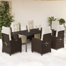 5-Delige Tuinset Met Kussens Poly Rattan Bruin