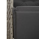 5-Delige Tuinset Met Kussens Poly Rattan Grijs