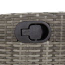 5-Delige Tuinset Met Kussens Poly Rattan Grijs