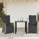 5-Delige Tuinset Met Kussens Poly Rattan Grijs