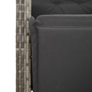 5-Delige Tuinset Met Kussens Poly Rattan Grijs