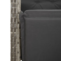 5-Delige Tuinset Met Kussens Poly Rattan Grijs