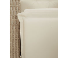 5-Delige Tuinset Met Kussens Poly Rattan Beige