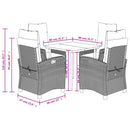 5-Delige Tuinset Met Kussens Poly Rattan Beige