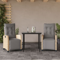 5-Delige Tuinset Met Kussens Poly Rattan Gemengd Beige