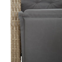 5-Delige Tuinset Met Kussens Poly Rattan Gemengd Beige