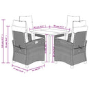 5-Delige Tuinset Met Kussens Poly Rattan Gemengd Beige