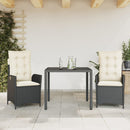 5-Delige Tuinset Met Kussens Poly Rattan Zwart