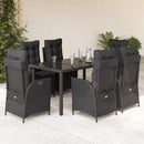 3-Delige Tuinset Met Kussens Poly Rattan Zwart