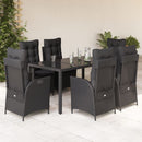 5-Delige Tuinset Met Kussens Poly Rattan Zwart