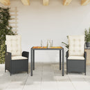 5-Delige Tuinset Met Kussens Poly Rattan Zwart