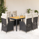 5-Delige Tuinset Met Kussens Poly Rattan Zwart