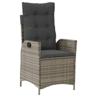 5-Delige Tuinset Met Kussens Poly Rattan Grijs
