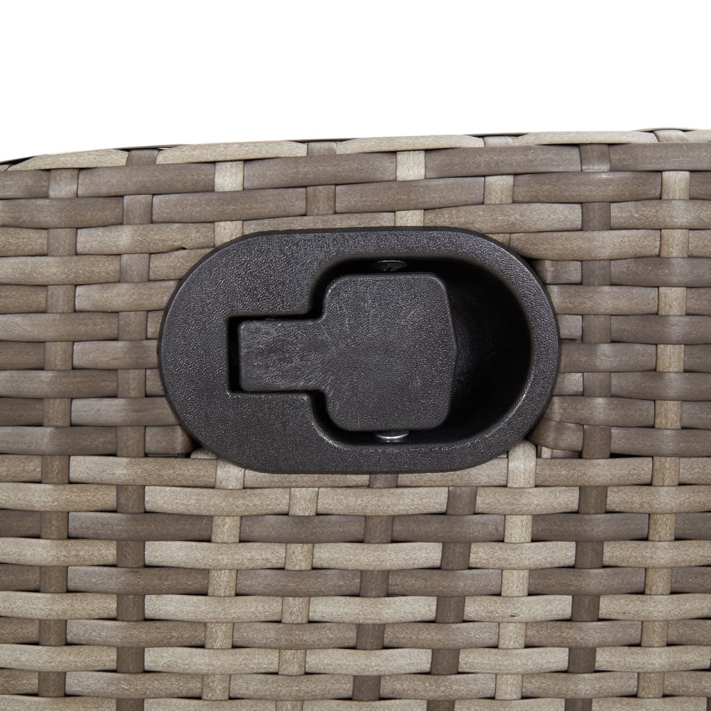 5-Delige Tuinset Met Kussens Poly Rattan Grijs