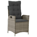 5-Delige Tuinset Met Kussens Poly Rattan Grijs