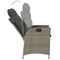 5-Delige Tuinset Met Kussens Poly Rattan Grijs
