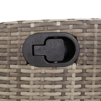 5-Delige Tuinset Met Kussens Poly Rattan Grijs