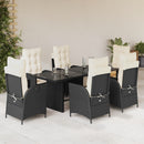 7-Delige Tuinset Met Kussens Poly Rattan