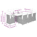 9-Delige Tuinset Poly Rattan