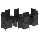 7-Delige Tuinset Met Kussens Poly Rattan