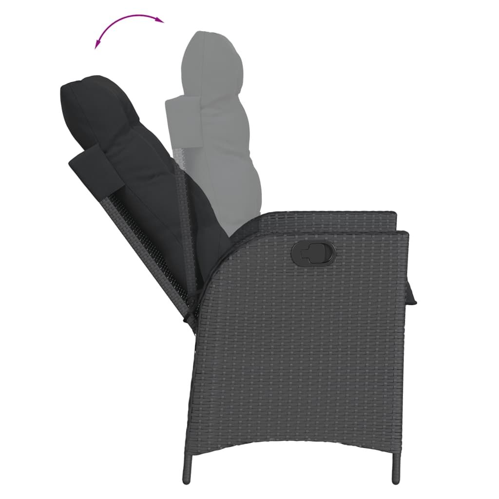 7-Delige Tuinset Met Kussens Poly Rattan