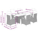 7-Delige Tuinset Met Kussens Poly Rattan