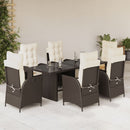 7-Delige Tuinset Met Kussens Poly Rattan