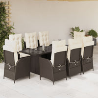 7-Delige Tuinset Met Kussens Poly Rattan