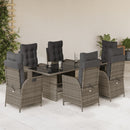 7-Delige Tuinset Met Kussens Poly Rattan