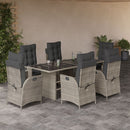 7-Delige Tuinset Met Kussens Poly Rattan