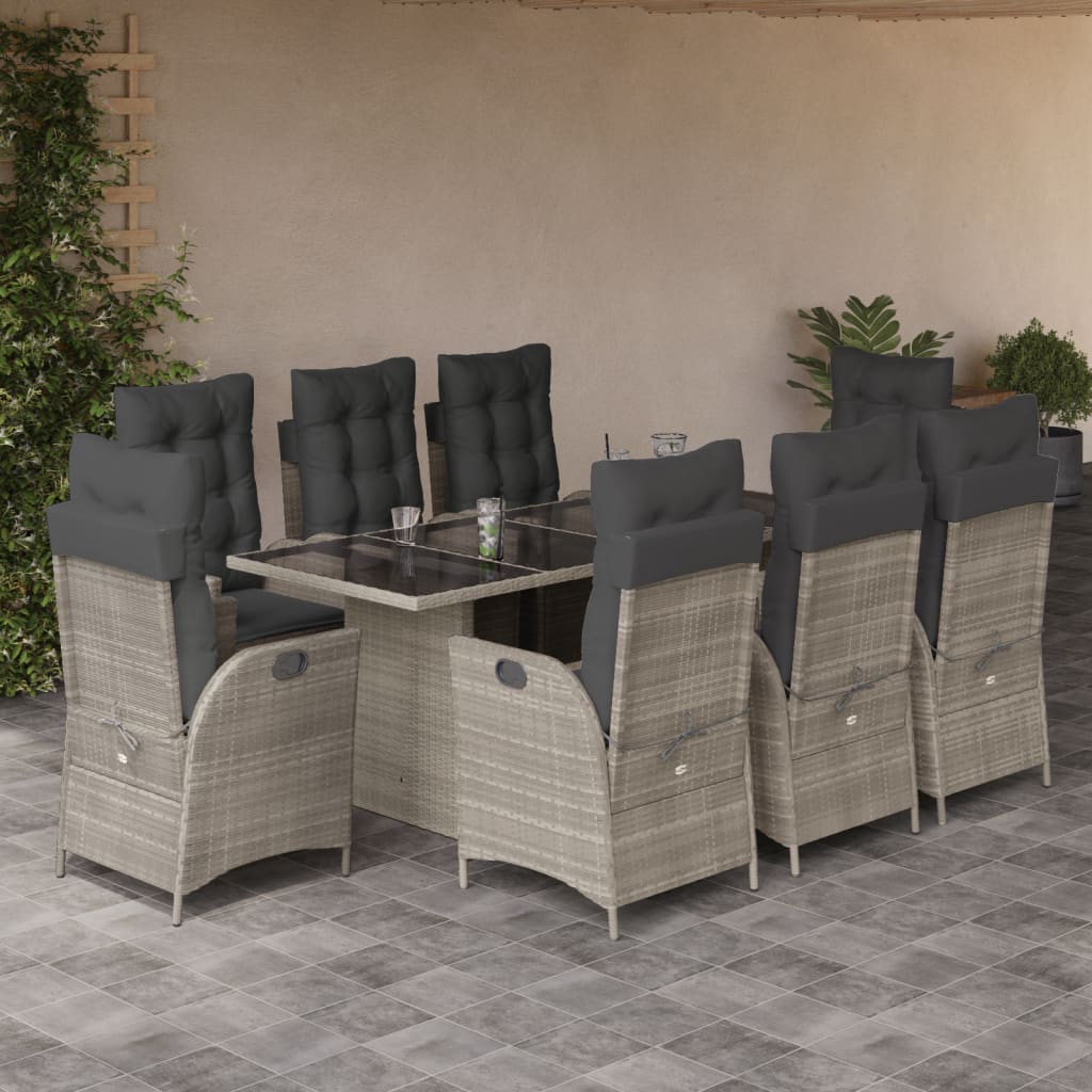7-Delige Tuinset Met Kussens Poly Rattan