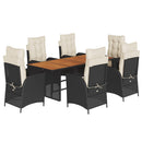 7-Delige Tuinset Met Kussens Poly Rattan