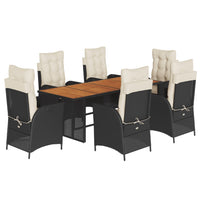 7-Delige Tuinset Met Kussens Poly Rattan
