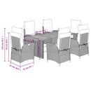 7-Delige Tuinset Met Kussens Poly Rattan