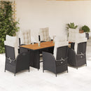 7-Delige Tuinset Met Kussens Poly Rattan
