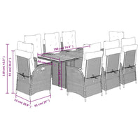 9-Delige Tuinset Poly Rattan